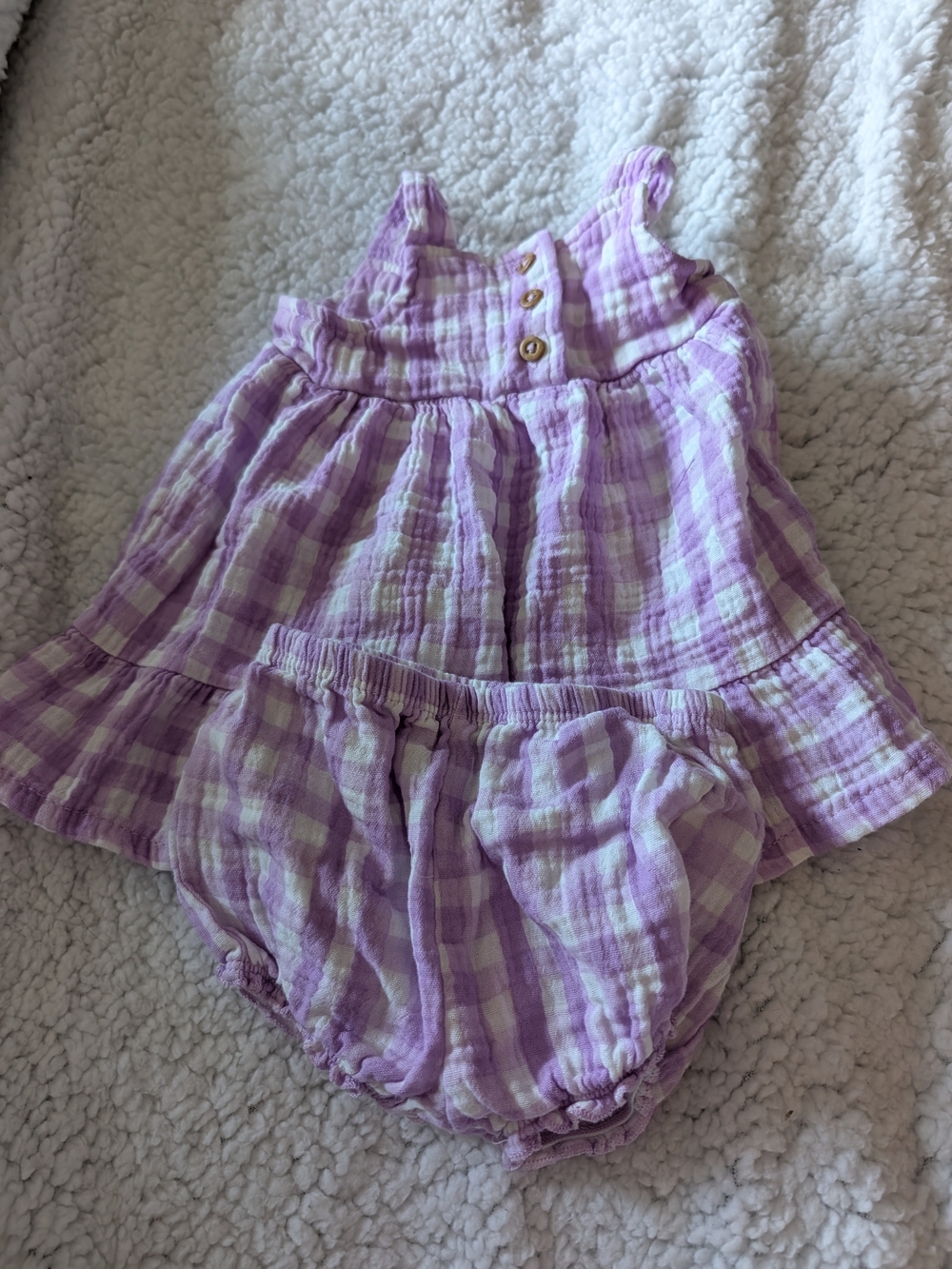 Koala Kids Lavender Plaid Dress and Bloomers